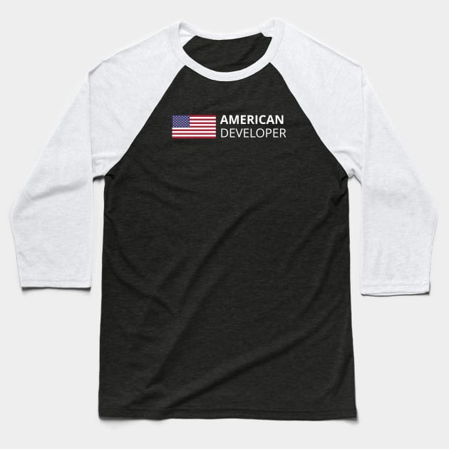 American Developer Baseball T-Shirt by codewearIO